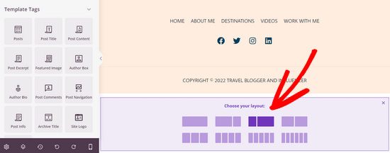 Choose your column layout