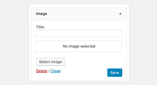 Image widget in upcoming WordPress 4.8