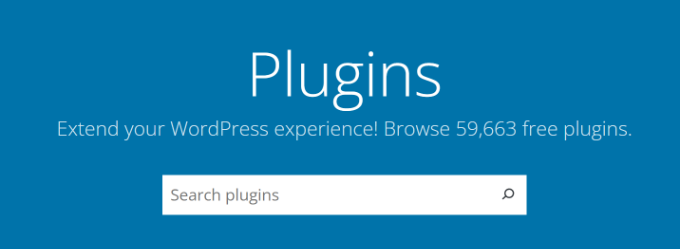 Number of WordPress plugins