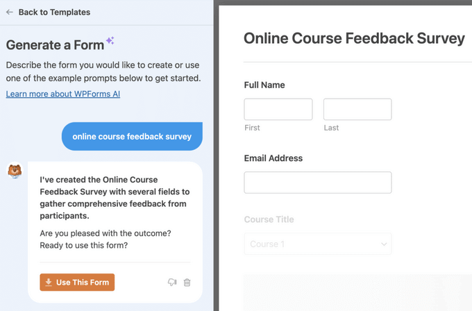 WPForms AI Forms