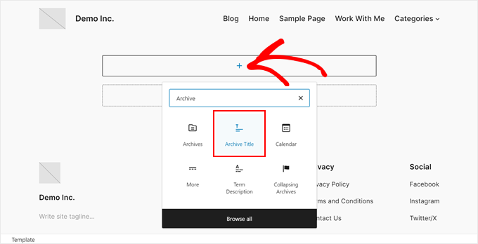 Choosing the archive title block in FSE