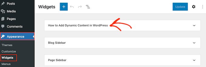 Adding content to a sidebar or similar widget-ready area
