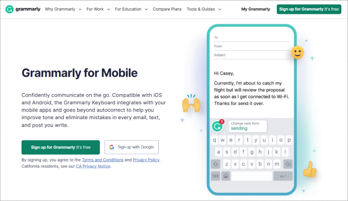 Grammarly keyboard