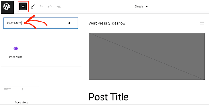 Adding the Post Data block to a block-based template