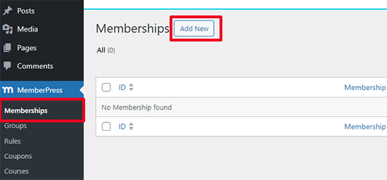 Add new membership