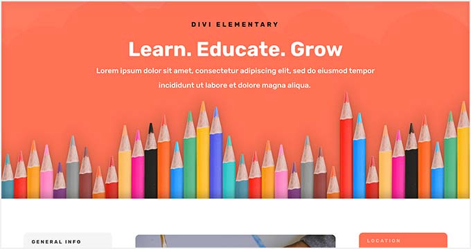 Divi university website theme