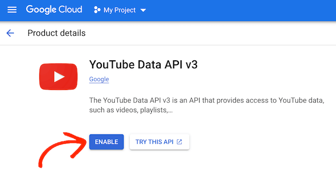 如何启用 YouTube 数据 API