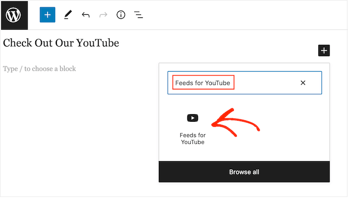 YouTube 的 Feed 块