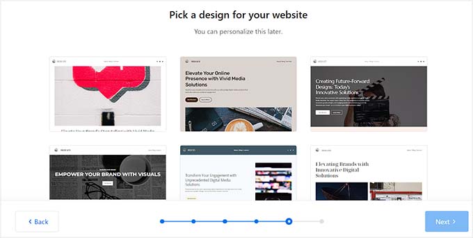 Pick your website design