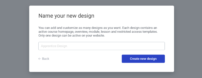 Name your new design