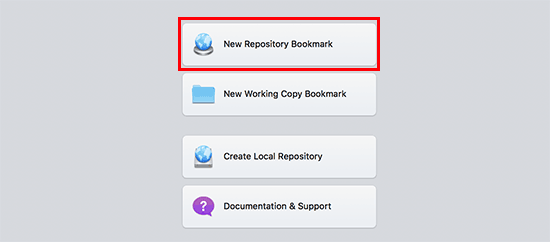 New Repository Bookmark