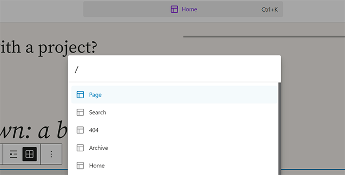 Command tool in WordPress 6.3