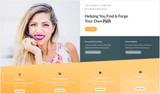 Divi Life Coach Theme Template