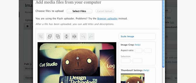 WordPress 2.9 image editing