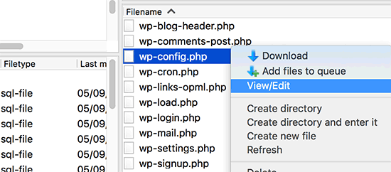 Невозможно записать в файл wp config php