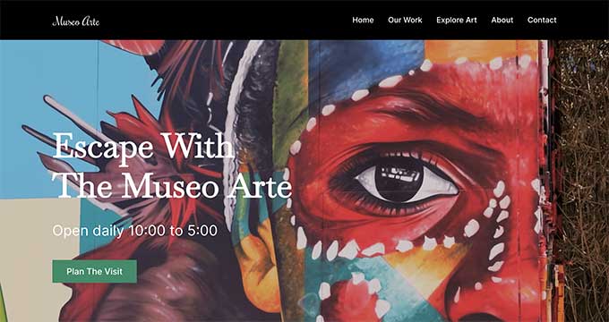 Artisto fullscreen portfolio for artists using Wordpress 