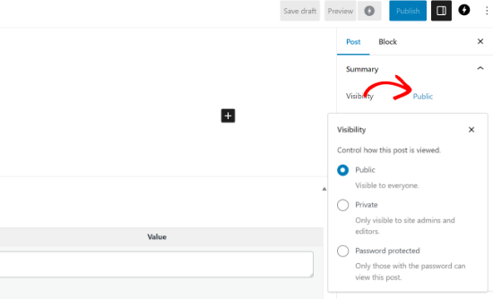 Click visibility settings