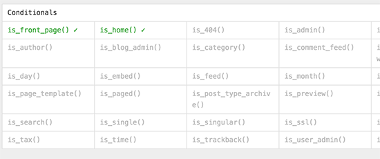 Conditional checks