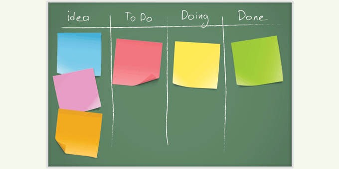 Kanban board illustration