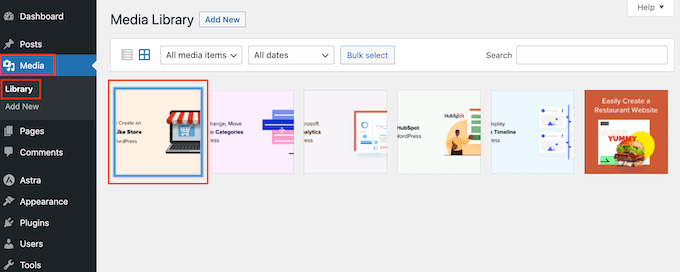 Importing images into the WordPress dashboard using FTP