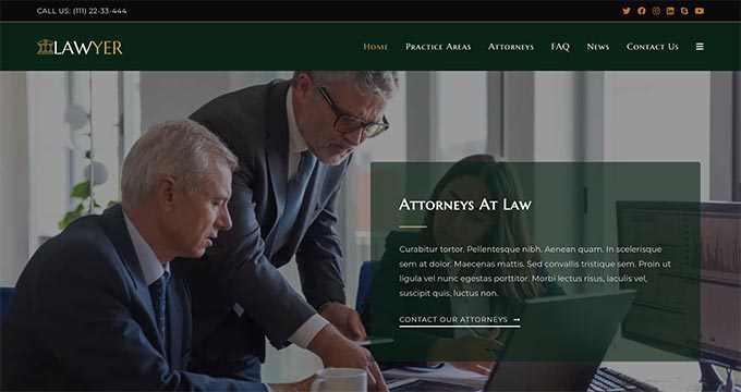 OceanWP Lawyer Theme