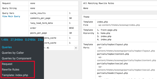 Requests, rewrite rules, and templates