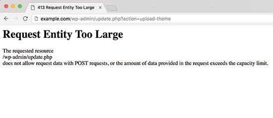 413 request entity too large error example