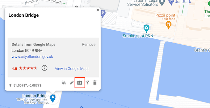 Customizing a place of interest on Google Maps