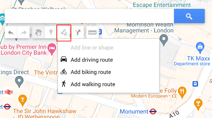 Adding a line to your Google Maps