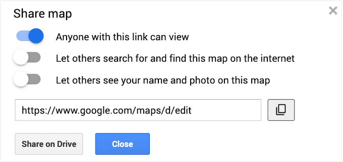 Making a Google Map public