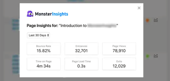 MonsterInsights 页面洞察报告