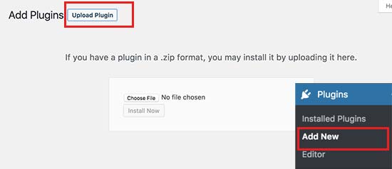 upload plugin