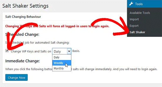 Automated Settings for Salt Keys