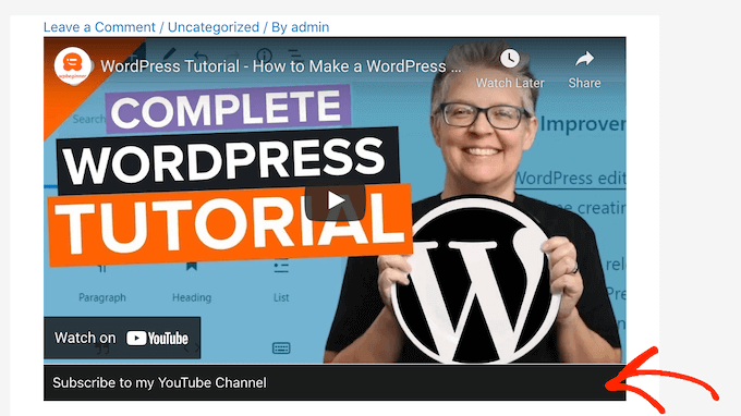 向 WordPress 添加 YouTube 订阅按钮