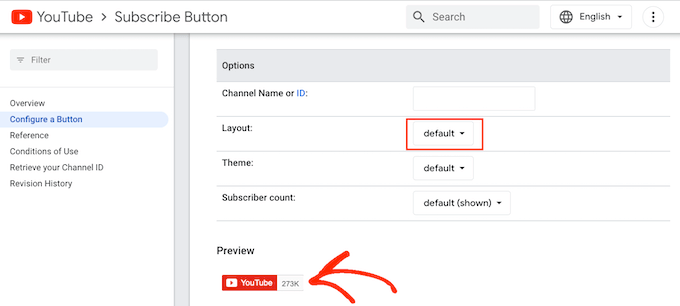 A YouTube subscribe button