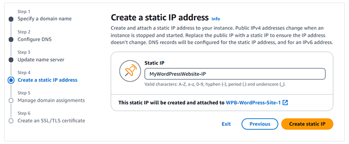 AWS static IP