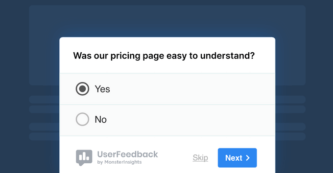 UserFeedback 弹出民意调查示例