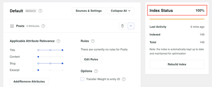 Rebuilding the WordPress search index using SearchWP