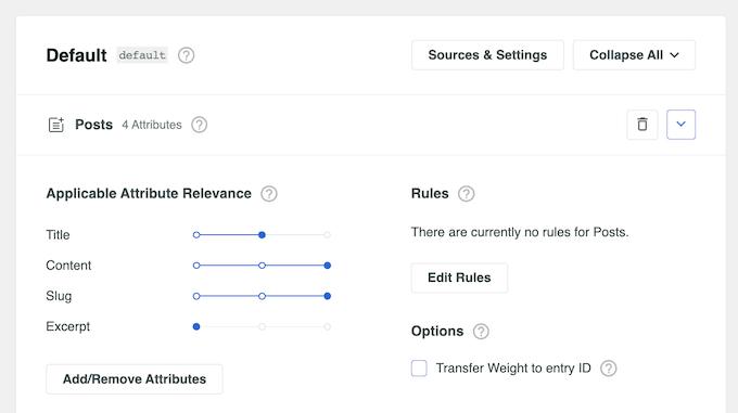 SearchWP搜索算法设置