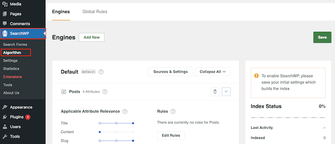 Creating a custom search algorithm in WordPress