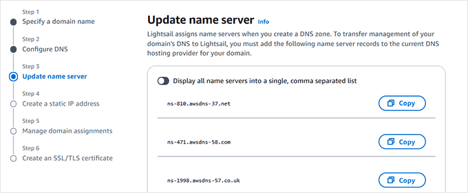 Update name server