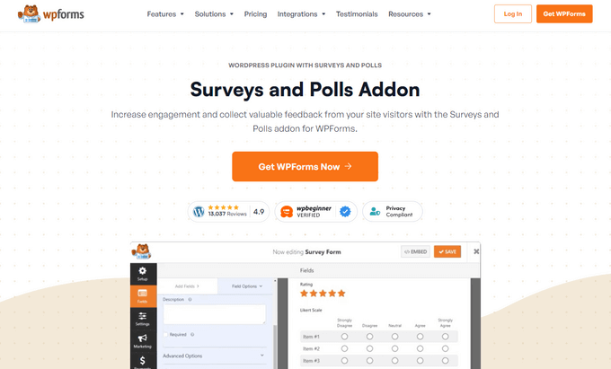 WPForms Survey and Poll plugin