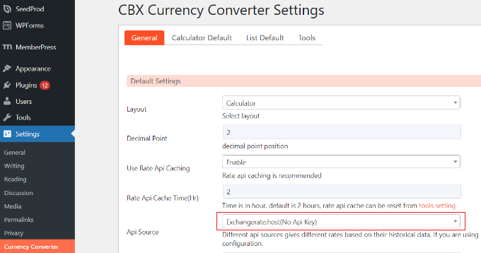 CBX 货币转换器设置