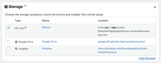 Setting up backups with Duplicator and storing them securely