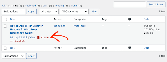 Allowing authors to revise published posts in WordPress