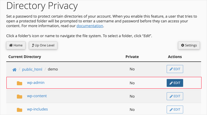 Using Directory Privacy to Password-Protect wp-admin