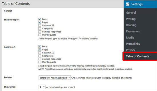 create a clickable table of contents in word