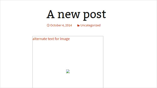 A broken image showing alt text