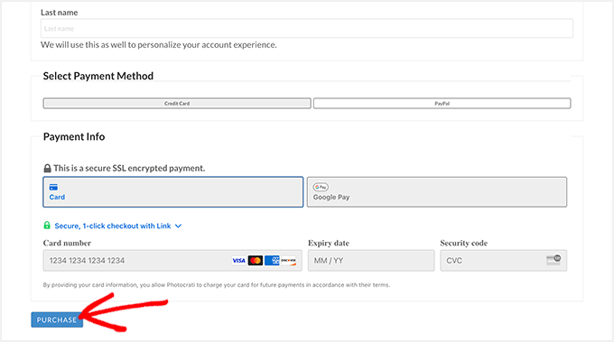 Photocrati payment and purchase