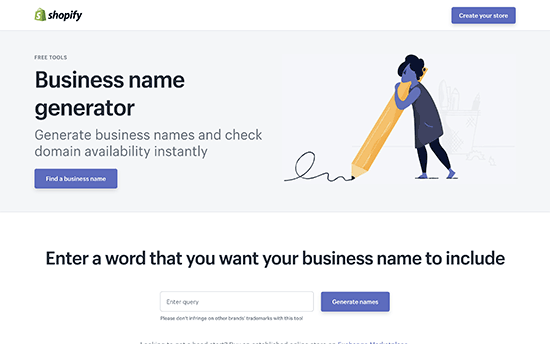 Shopify Business Name Generator